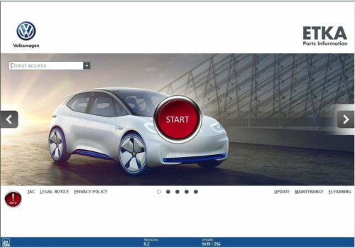 ETKA 8.5 2022/10 Werkstattsoftware Volkswagen/Seat/Skoda/Audi auf Vitual Machine