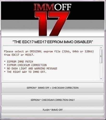 Edc17 Immo Off Software für Med17.5 Edc17c46 Edc17cp04
