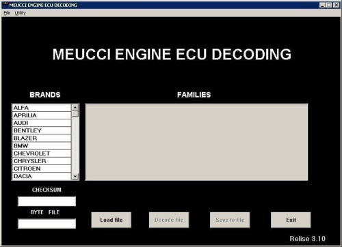 Meucci Engine Ecu Decoding 3.1 software for Immo Off inmobilizer – instant download