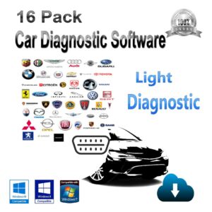 Elm327 obd2 16x softwares Pack for cars and pick-ups windows system