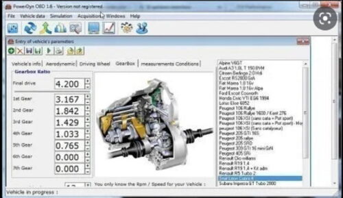 Sistema de simulación de bancos de energía Elm327 Software Powerdyn Ecu