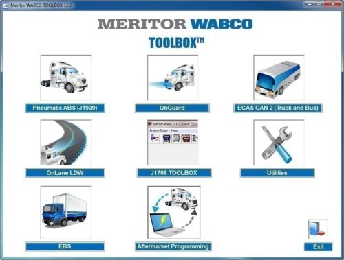 Meritor Wabco Werkzeugkasten 12.9 Traktor-Diagnosesystem