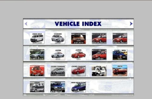 Catálogo de piezas Daihatsu para vehículos de pasajeros y comerciales 2014 - descarga instantánea
