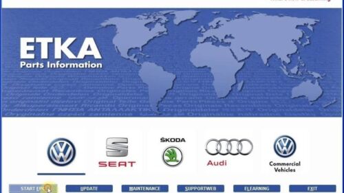 Etka 8.1 2020 workshop software Volkswagen/Seat/Skoda/Audi with vin search