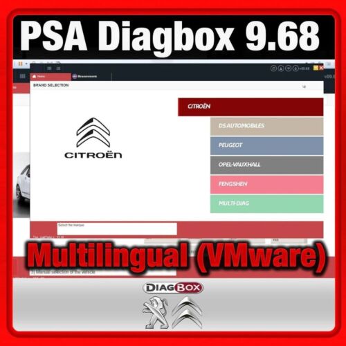 Psa Diagbox 9.68 2020 Preinstalled on vmware for Lexia 3 scanner multibrands
