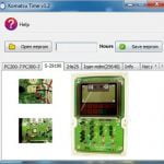 El software Komatsu Time v1.2 para el reemplazo del grupo de instrumentos de equipos industriales