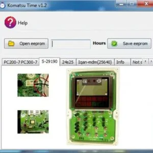 Software Komatsu Time v1.2 para el panel de instrumentos de equipos industriales Komatsu