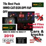 78x best softwares pack for Egr Dpf Immo Off Remover Airbag SRS Reset