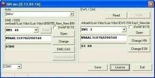 Software de sincronización de Bmw Mini Rover Isn para Dme/dde/ews/cas - descarga instantánea