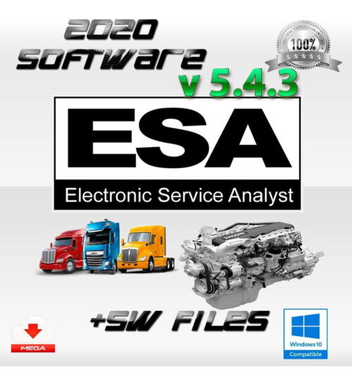 Paccar esa 2021 electronic service analyst 5.4.3.0+2021-02+sw files truck diagnostic software