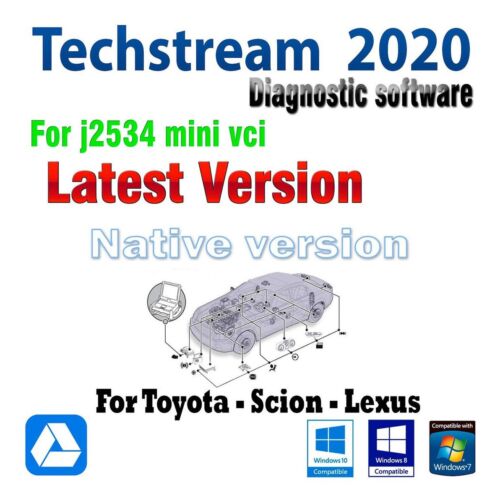 Toyota techstream 2020 para toyota vci j2534 Preinstalado en vmware