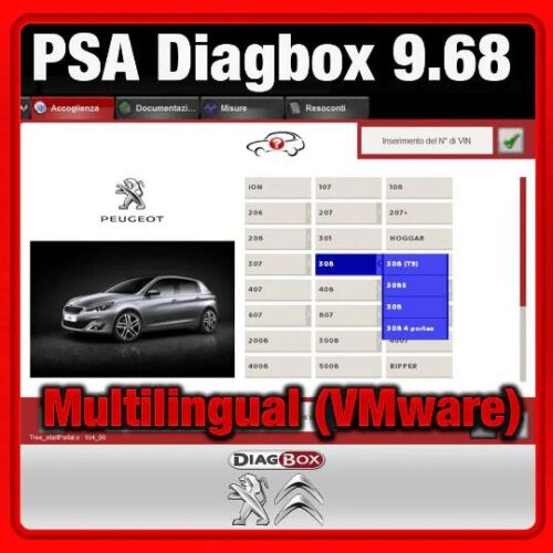 Psa Diagbox 9.68 2020 Preinstalled on vmware for Lexia 3 scanner multibrands