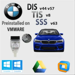 bmw dis tis sss software v44 v57 sss v63 & tis v8 pack vorinstalliert auf vmware instant download