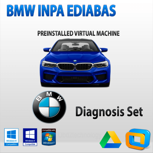 bmw patched inpa ediabas 7.3 +5 diagnostic softwares pack bmw 2019 preinstalled virtual machine instant download