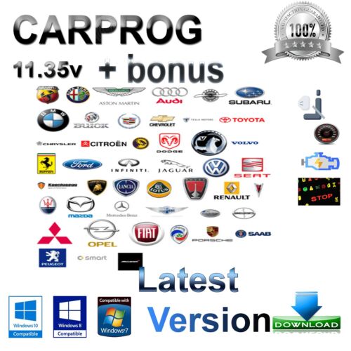 Software Carprog V11.35 kilometraje Immo Off Programador