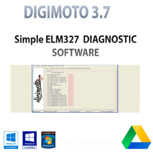 digimoto 3.7 elm327 multi brand car scanning software instant download