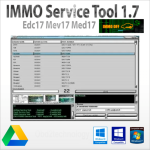 immo off edc17 mev17 med17 immo service tool 1.7 multibranded software instant download