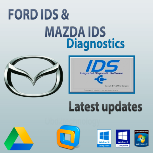 Ford IDS V127.01 2022 & Mazda IDS V123.01 2021 Logiciels de diagnosticpour VCM2 VCX Nano Diagnostic/Programmation Téléchargement instantané