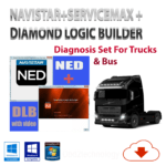 Diagnosepaket Scan trucks Navistar 2018+servicemax+Diamond Logic Builder+unbegrenzte Installationen