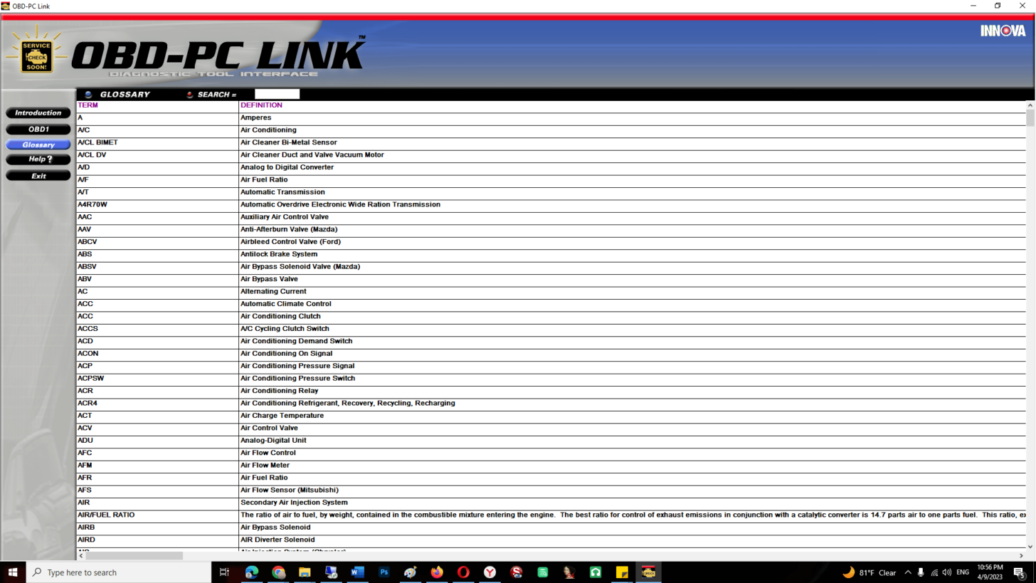 obd pc link 2.1 obd2 diagnostic trouble codes look up database software