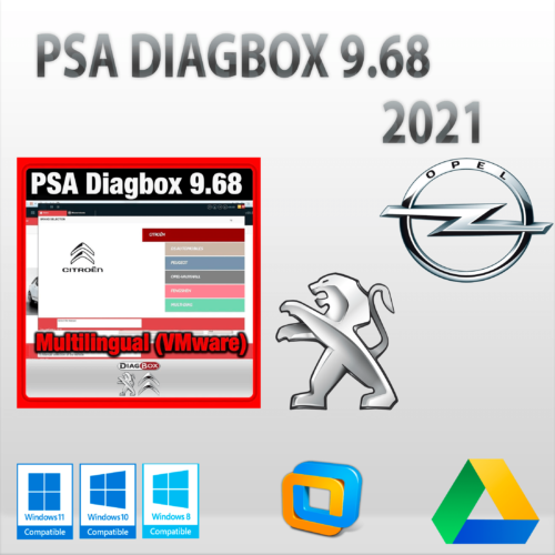 psa diagbox 9.68 2020 preinstalled on vmware for lexia 3 scanner multibrands instant download