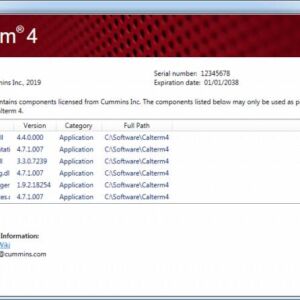 Cummins Calterm 4.7 with MetaFiles diagnostic tool for cummins engines