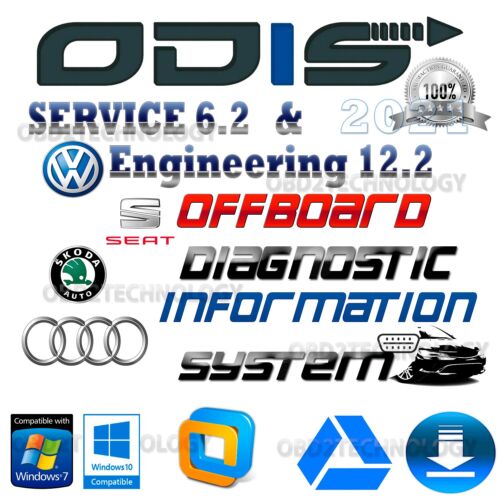 ODIS service 6.2 and Engineering 12.2.0 2021 on virtual box for windows/mac – instant download