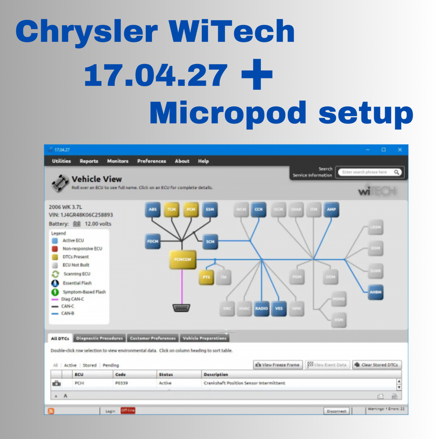 Chrysler Witech Micropod 2 17.03.10 Software de diagnóstico 2019