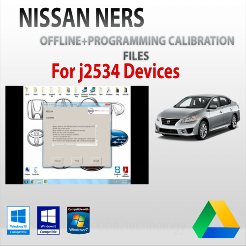 nissan ners offline+programming calibration files j2534 diagnostic software instant download