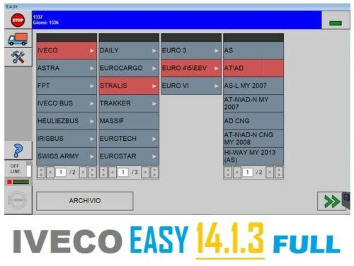 IVECO EASY 14.1.3 SOFTWARE DE DIAGNÓSTICO COMPLETO con TODAS LAS FUNCIONES ACTIVAS
