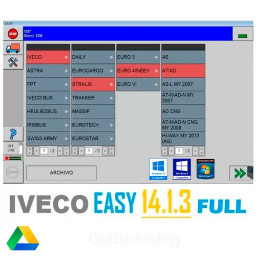 iveco easy 14.1.3 software de diagnóstico completo con todas las funciones activas descarga instantánea
