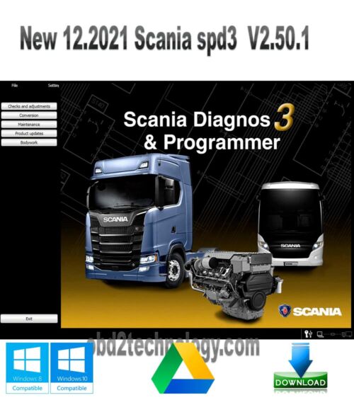 Scania spd3 V2.50.1 12.2021 für LKW/Bus Diagnose & Programmiersoftware mit Keygen