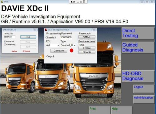 2020 Newest DAF Davie Runtime 5.6.1 for paccar and DAF engine diagnostic software