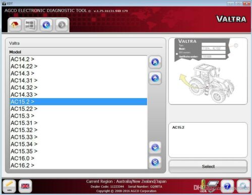 AGCO EDT Electronic Diagnostic Tool 1.99 2021 on vmware english - Descarga instantánea