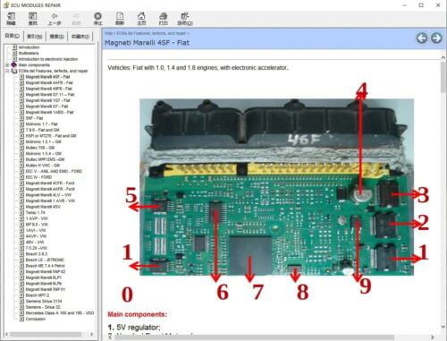 Módulos de ECU Ayudante de reparación de ECU libro electrónico Software de reparación de ECU Pinout Immo ubicación multímetros transistor eeprom 1.jpg