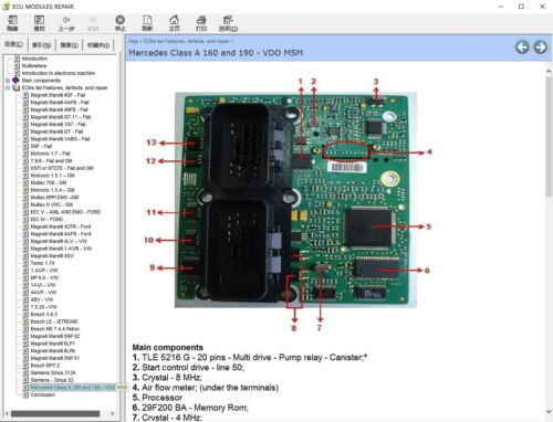 Módulos de ECU Ayudante de reparación de ECU libro electrónico Software de reparación de ECU Pinout Immo ubicación multímetros transistor eeprom 5.jpg