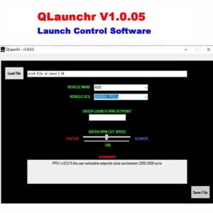 Software QLAUNCHR para la reasignación de ECU Ajuste de los límites de velocidad y RPM para el rendimiento del automóvil