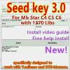 Calculadora de llave semilla 3.0 para MB Star C4 C5 C6 para usar con Vediamo DTS Monaco