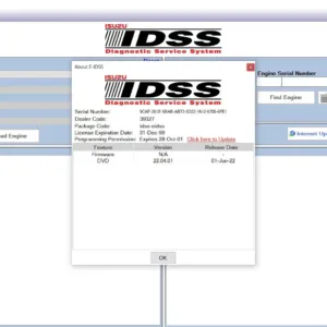 isuzu e idss 2022/04 diagnostic service system + activation kit